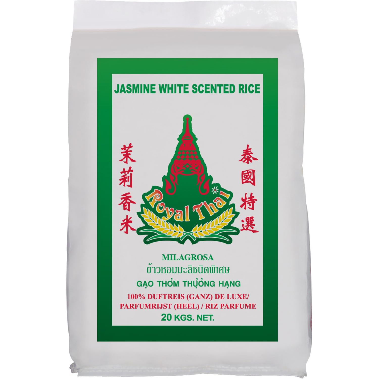 ROYAL THAI RICE - Riso al gelsomino a chicco lungo - 1 X 20 KG