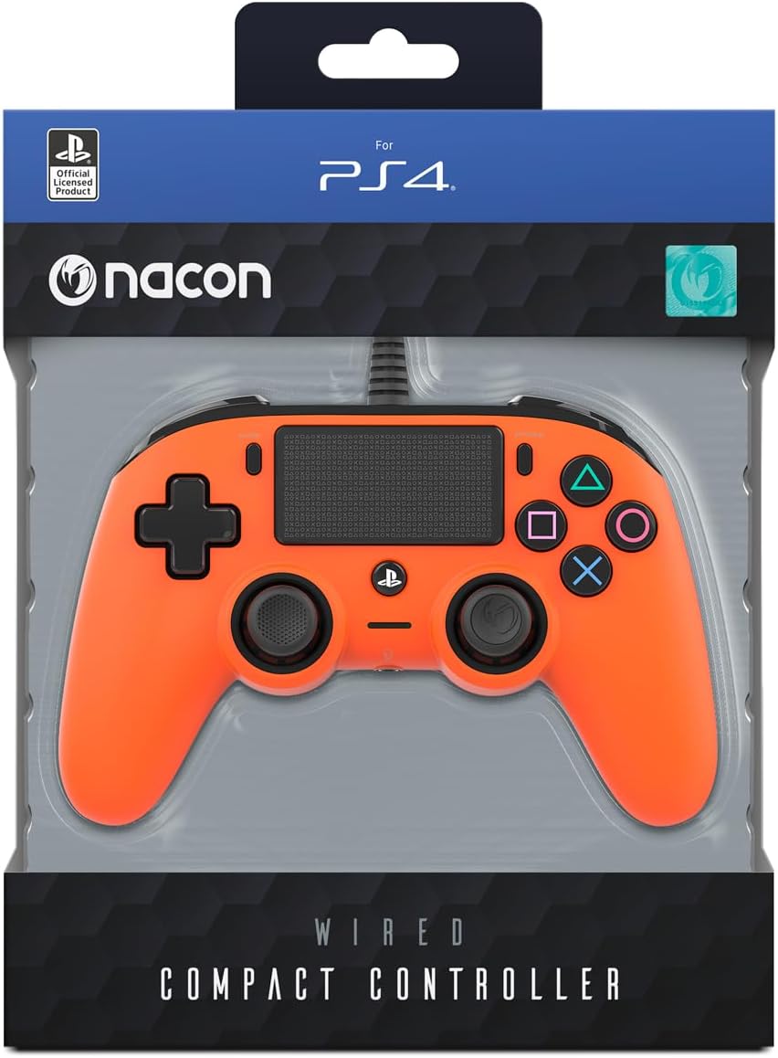 Nacon Oficial PS4 Wired Compact Controller - Orange