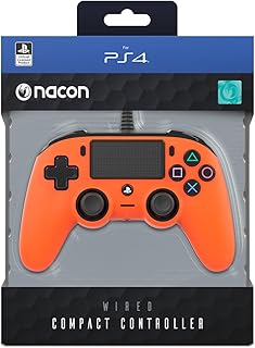 Nacon Wired Compact PlayStation 4 Controller - Orange (PS4)