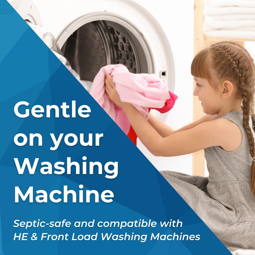 OdorKlenz Laundry Additive for Odor Removal, Liquid, 15 Loads | Remove Smoke Odor, Chemical Odors, Pet Odors, etc. From Linens, Towels, Clothing, and More | Non-Toxic and Fragrance-Free