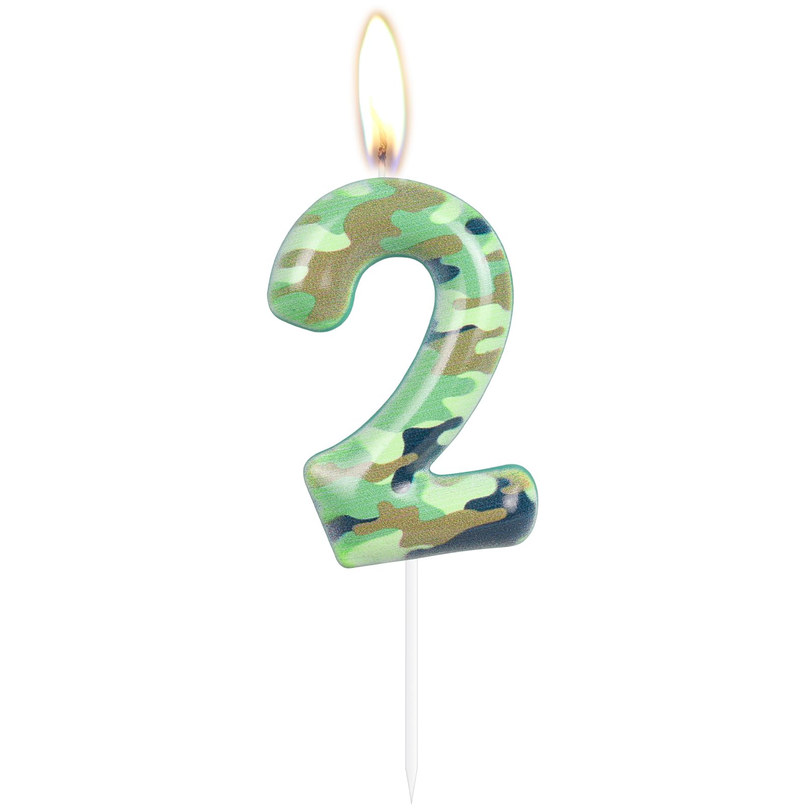 Camoufalge Birthday Party Cake Topper Camo Cupcake Toppers Camo Gree Happy Birthday Cake Decoration For Army Soldier Military Theme Baby Shower Supplies