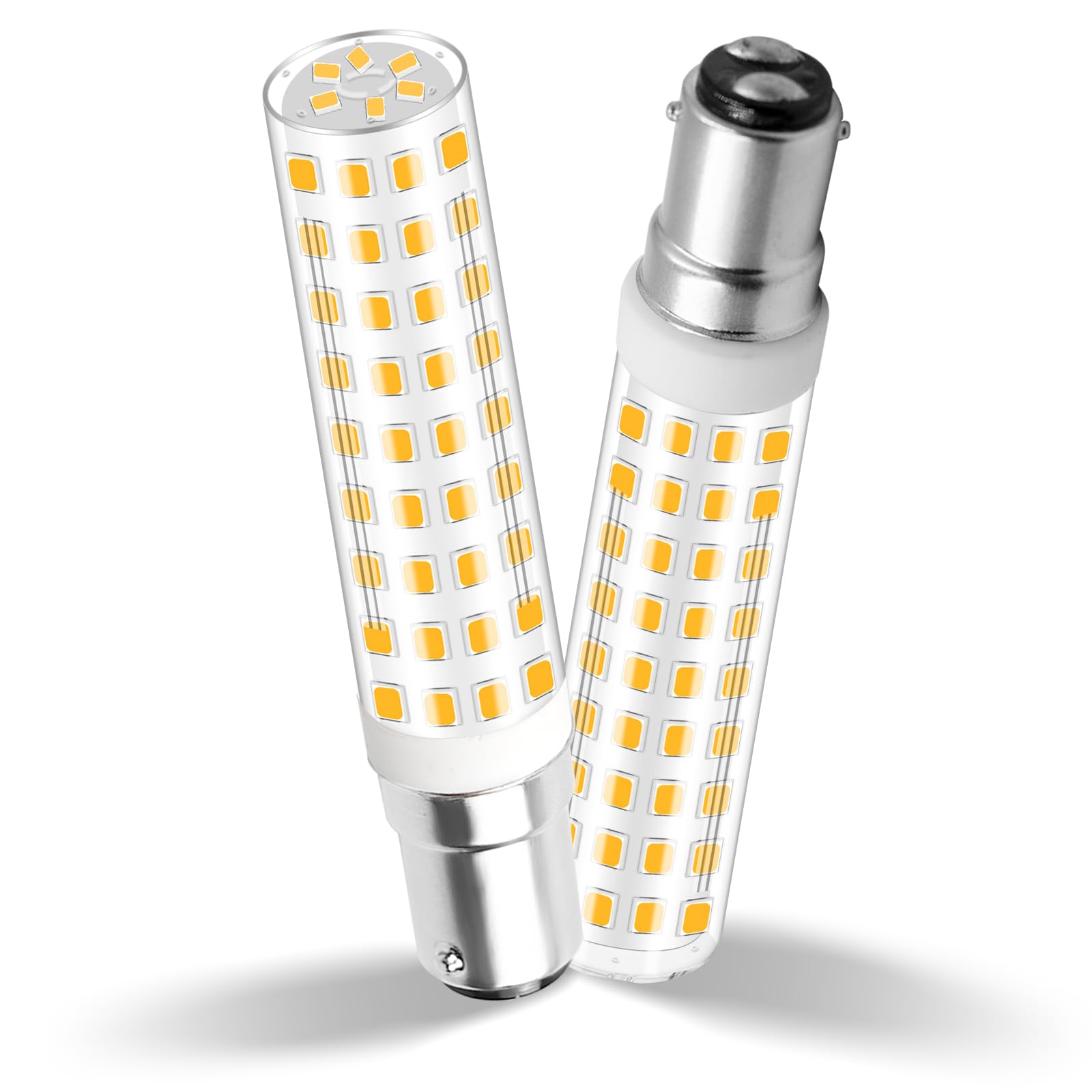 B15D LED Dimmbar 10W Ersatz für Osram Halolux Ceram 75W 100W B15D Halogenlampe, Kein Flackern, 230V, 900 Lumen, Warmweiß 3000K, 360°Abstrahlwinkel, 2er Pack