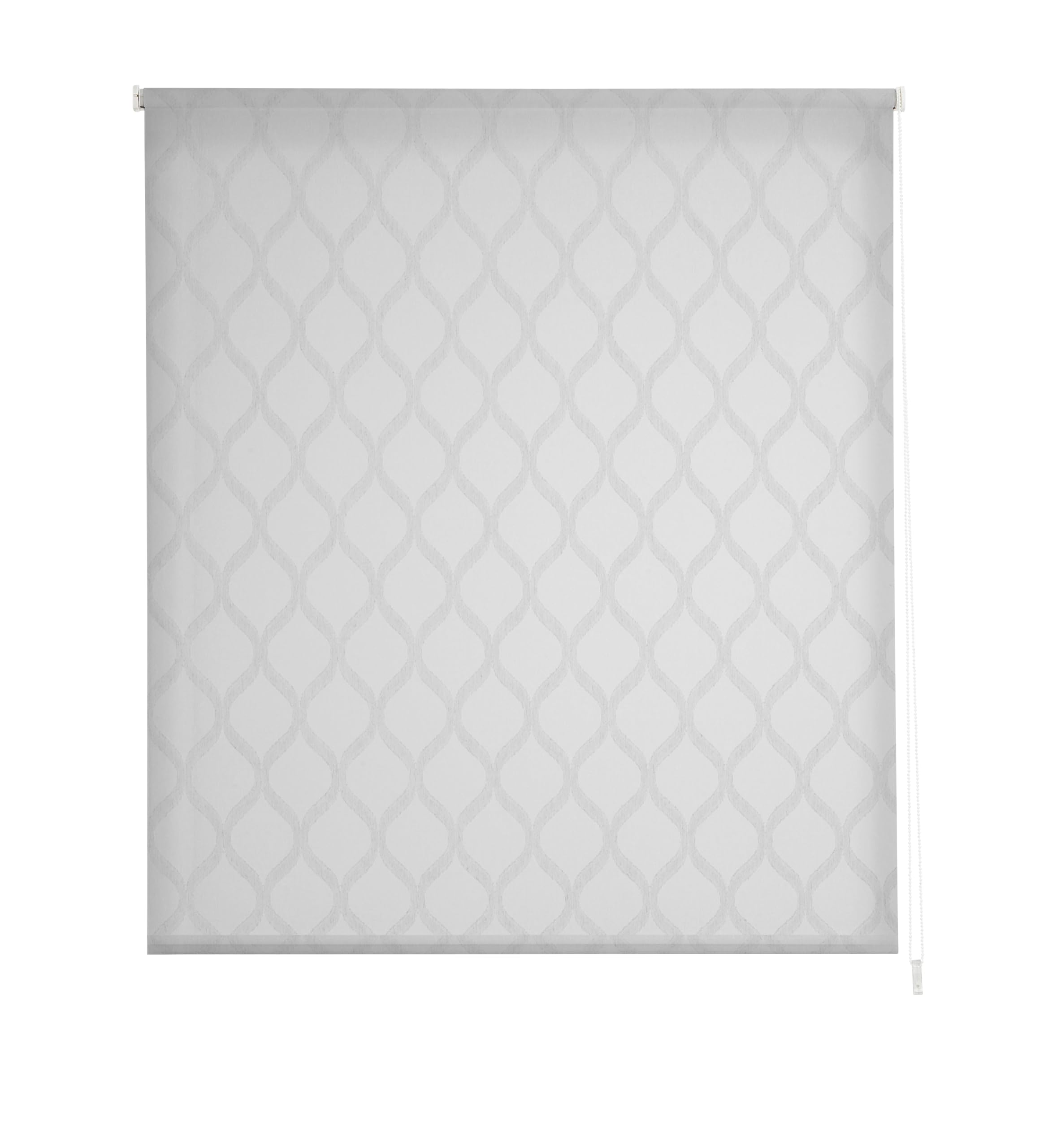 ESTORALIS | Estor Enrollable Translúcido De Visillo | 170 X 255 Cm (Ancho Por Alto) Tamaño De Tela 167 X 250 Cm | Modelo DAVOS Color Blanco/Beige | Leroy Merlin