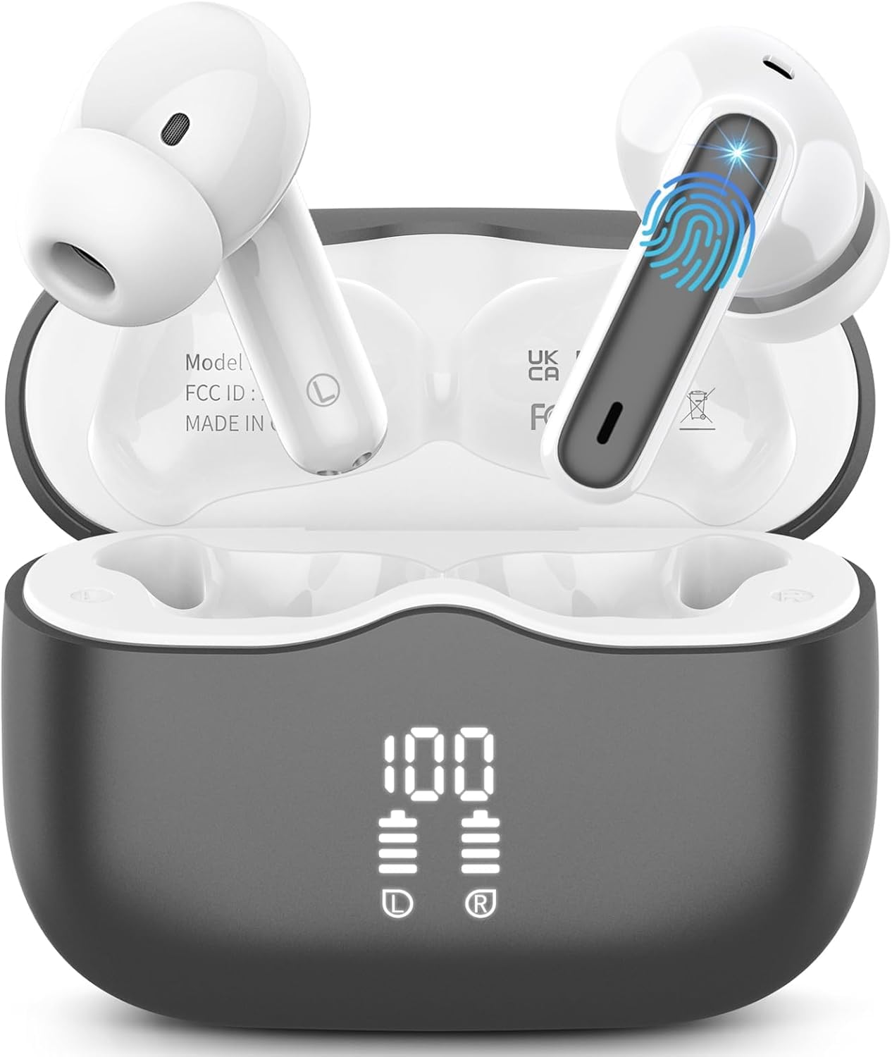 Bluetooth sporthoofdtelefoon, 75 uur Bluetooth 5.4 hoofdtelefoon met 4