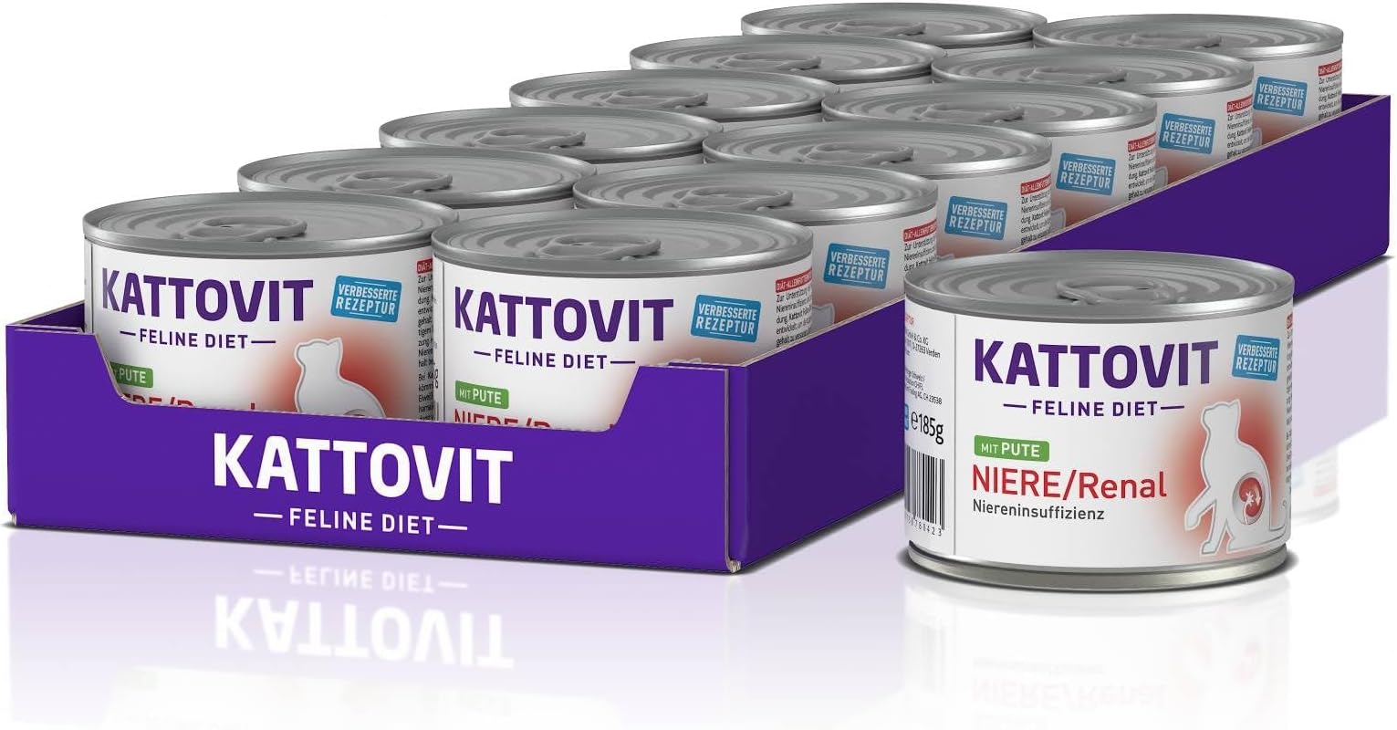 Kattovit Dose Feline Diet Niere/Renal Pute 185g (Menge: 12 je Bestelleinheit)