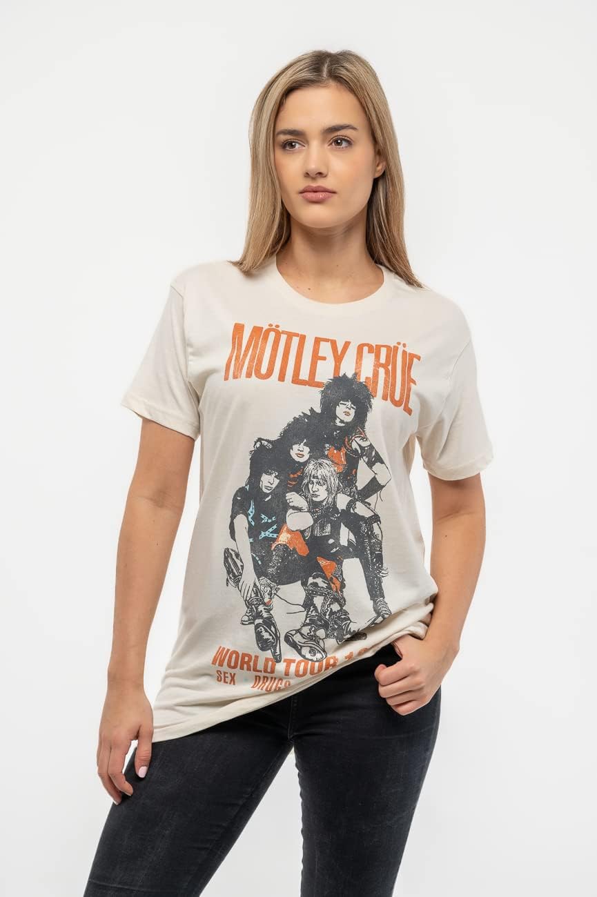 Amazon | [Motley Crue] T Shirt Distressed Vintage World Tour