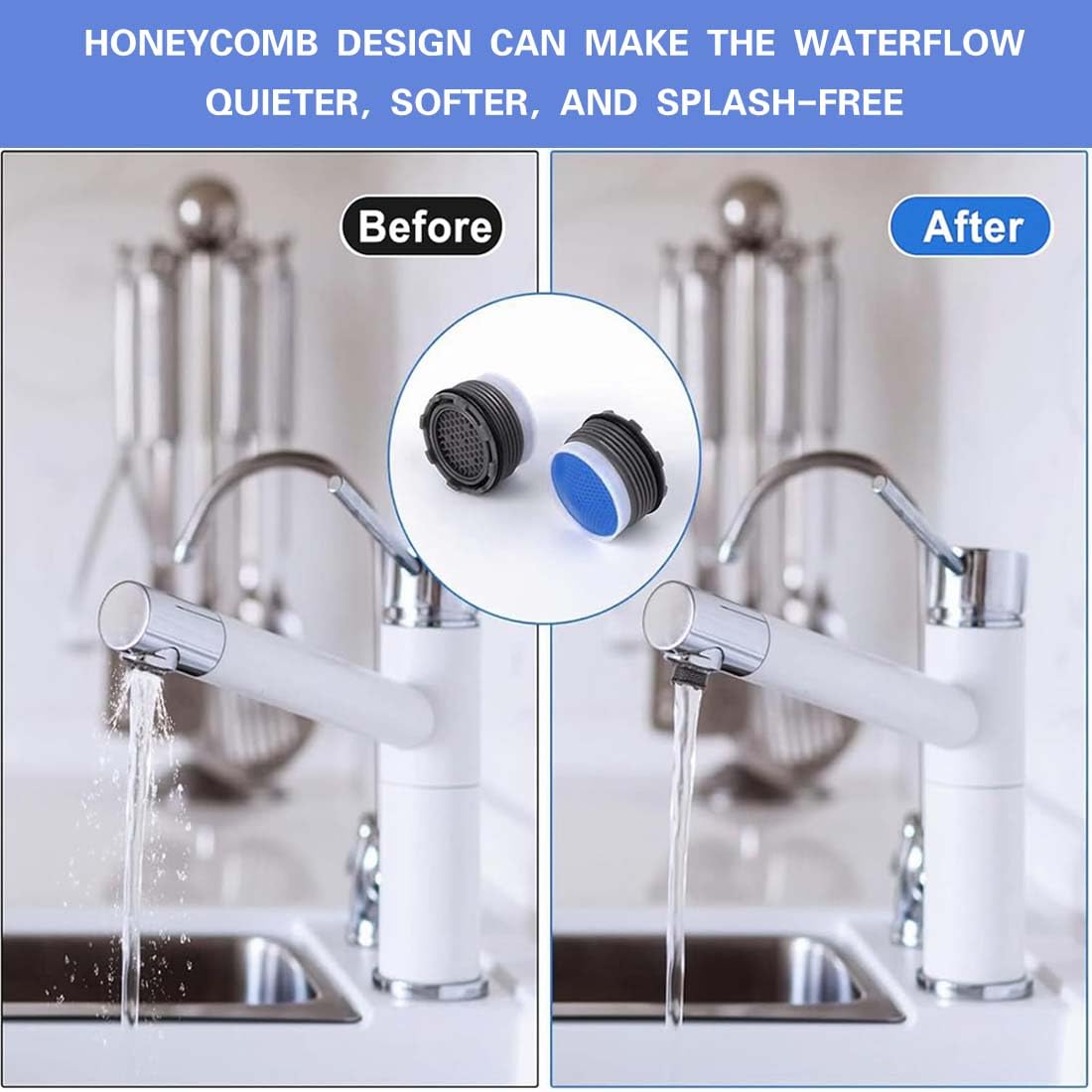 Aireador Grifo M18.5, 10 Piezas Aireador Grifo Cocina Con 2 Llave, Filtros Para Grifo Ahorro De Agua,Aireador Grifo Lavabo Para Cocina Y Baño