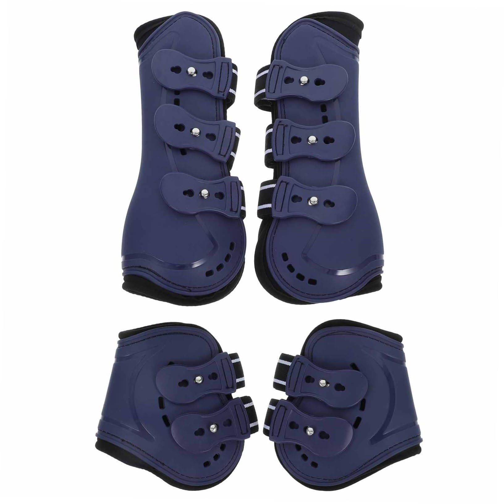 Pferdebeinstiefel mit Verstellbarer Öffnung, 4 Stück, Pu