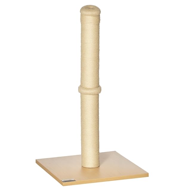 PawHut Rascador 60cm para Gatos hasta 5kg Cuerda de sisal Beige+Roble