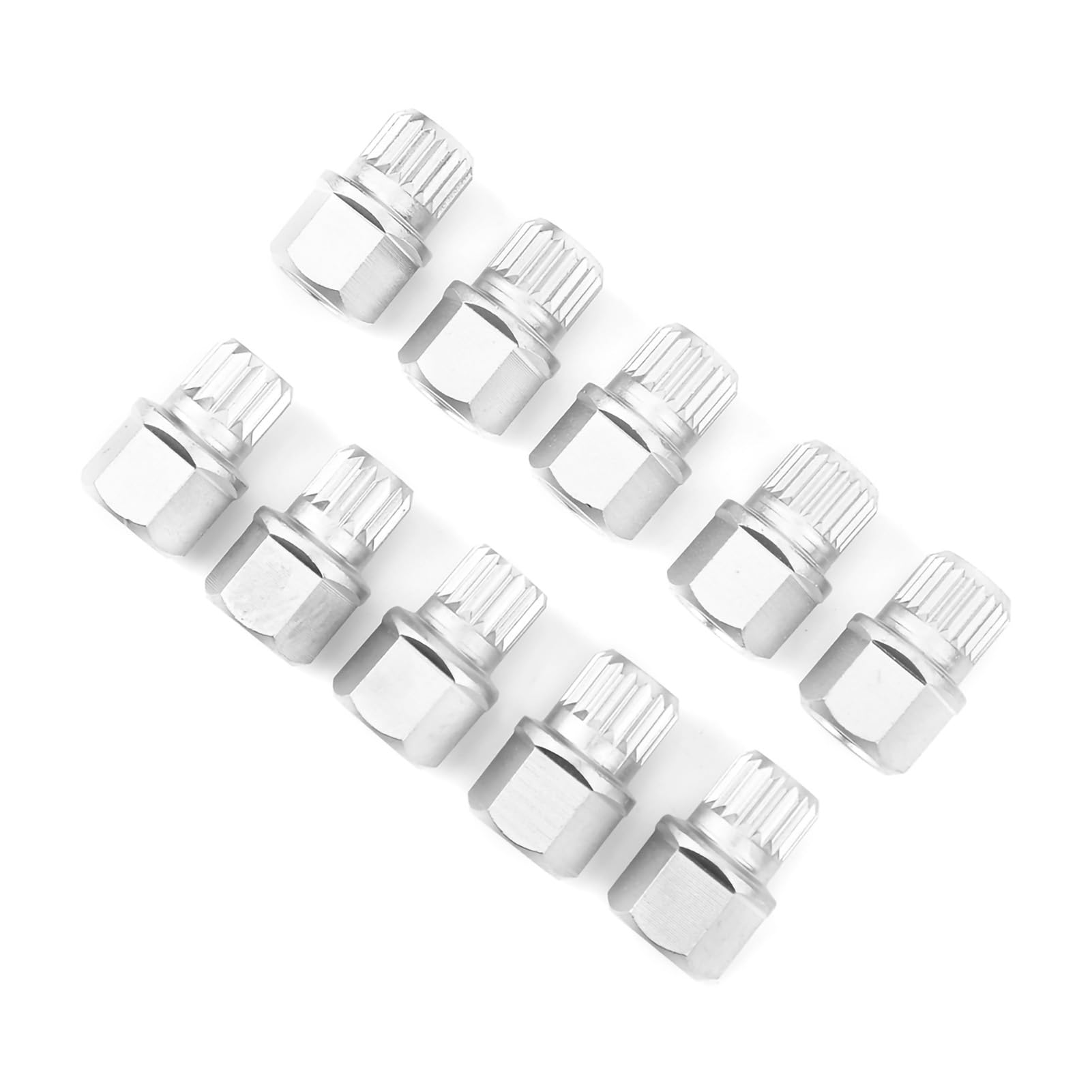 10Pcs Jeu de clés d'écrou de roue de blocage Installation de dissolvant Kit antivol Mécanique automobile Variété Clés de style hexagonal Écrou de roue