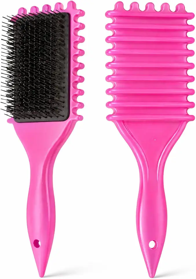 Escova Fitagem para Cabelos Cacheados, Crespos e Ondulados, Raquete Wave Profissional Finalizadora Premium, Modelar e Definir Cachos, Cores Sortidas