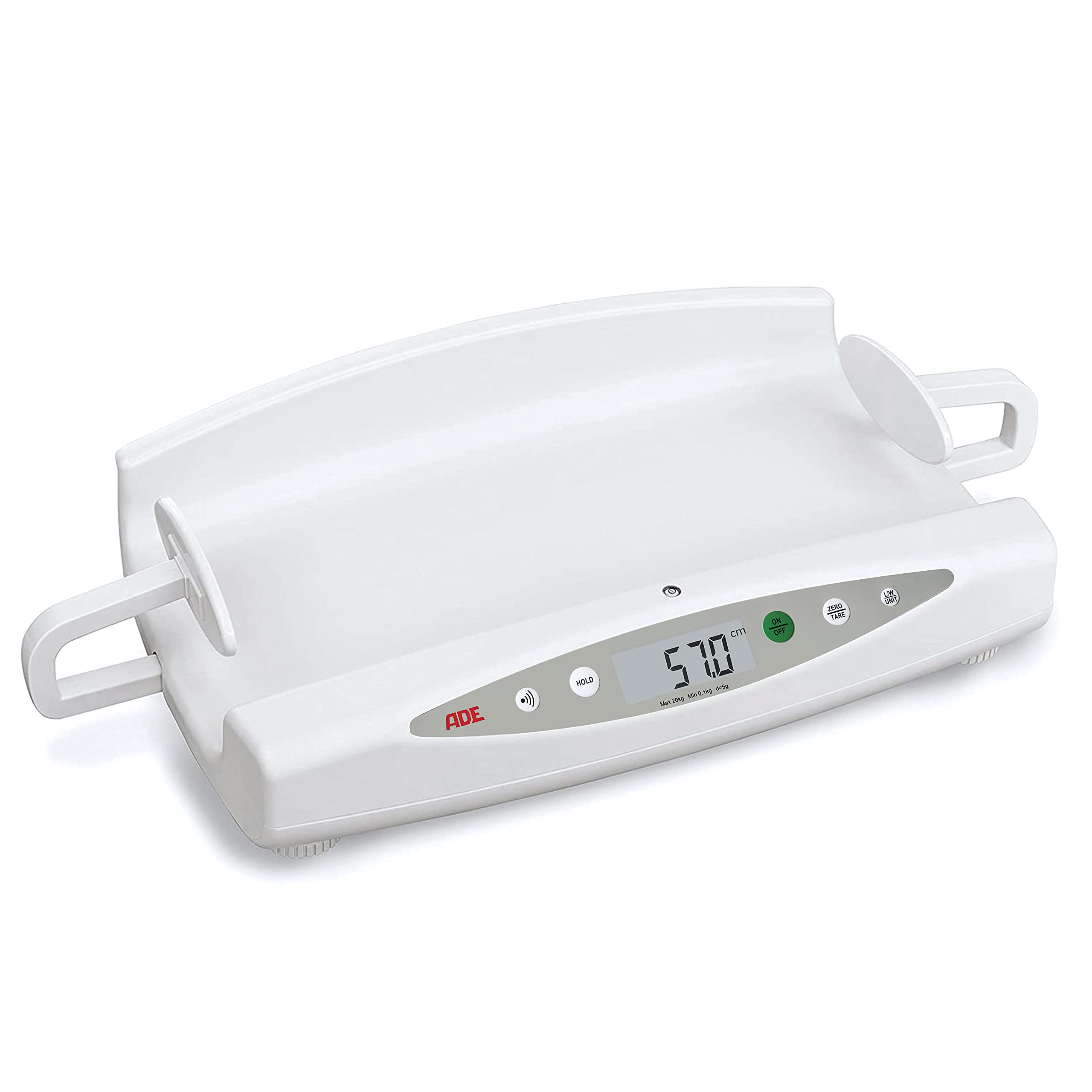 ADE M118000-01 Bilancia Pesaneonati Professionale digitale con altimetro integrato 20 kg Classe III, Garanzia Italia 24 mesi