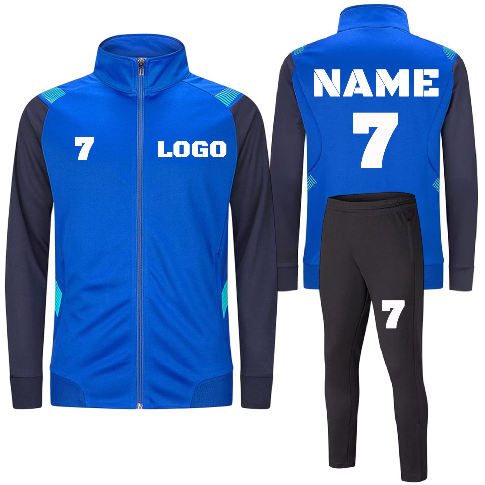 Survêtement À Manches Longues Personnalisé Hommes Personnaliser Maillot De Football Veste De Cyclisme Thermique Coupe-Vent Veste De Course avec Nom Numéro Logo