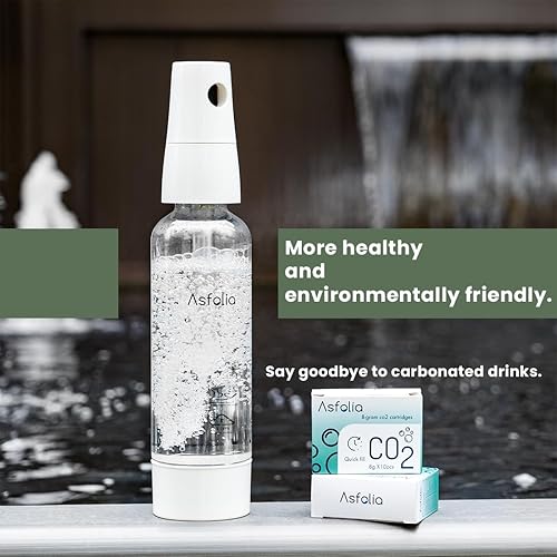 Miniatura 4 de Máquina portátil de agua con gas, fabricante de refrescos de viaje para el hogar y al aire libre, botella de carbonatación de 1 litro, 10 cilindros