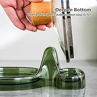 Vista 3 de Soporte para tapa de olla, 2 piezas, soporte para cucharón, espátula/cuchara, utensilios de cocina y parrilla y soporte de tapa para cucharas, tapas