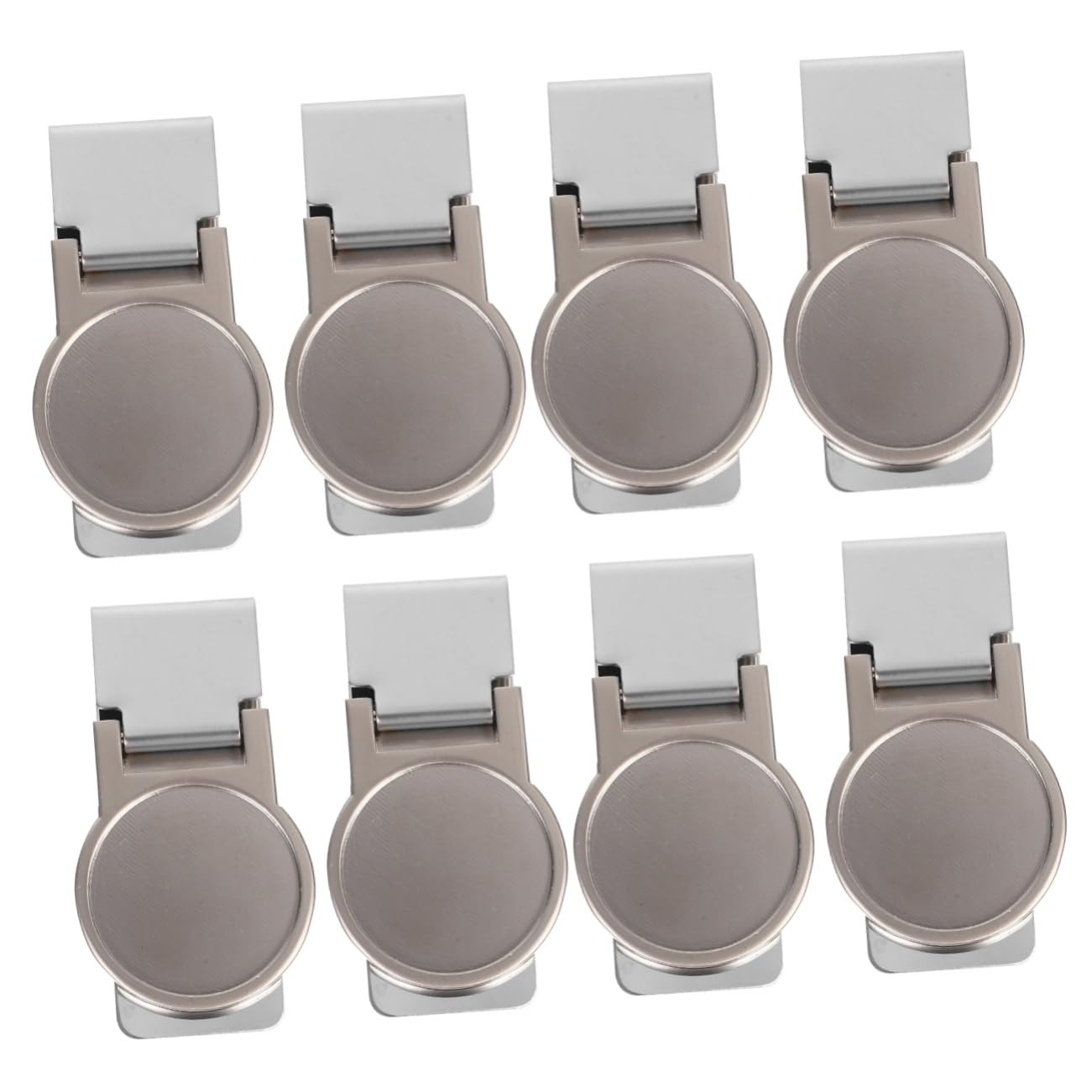 FRCOLOR 4sets Stainless Steel Clip Money Fixing Clamp Multi-function Cash Holder 2pcs*4