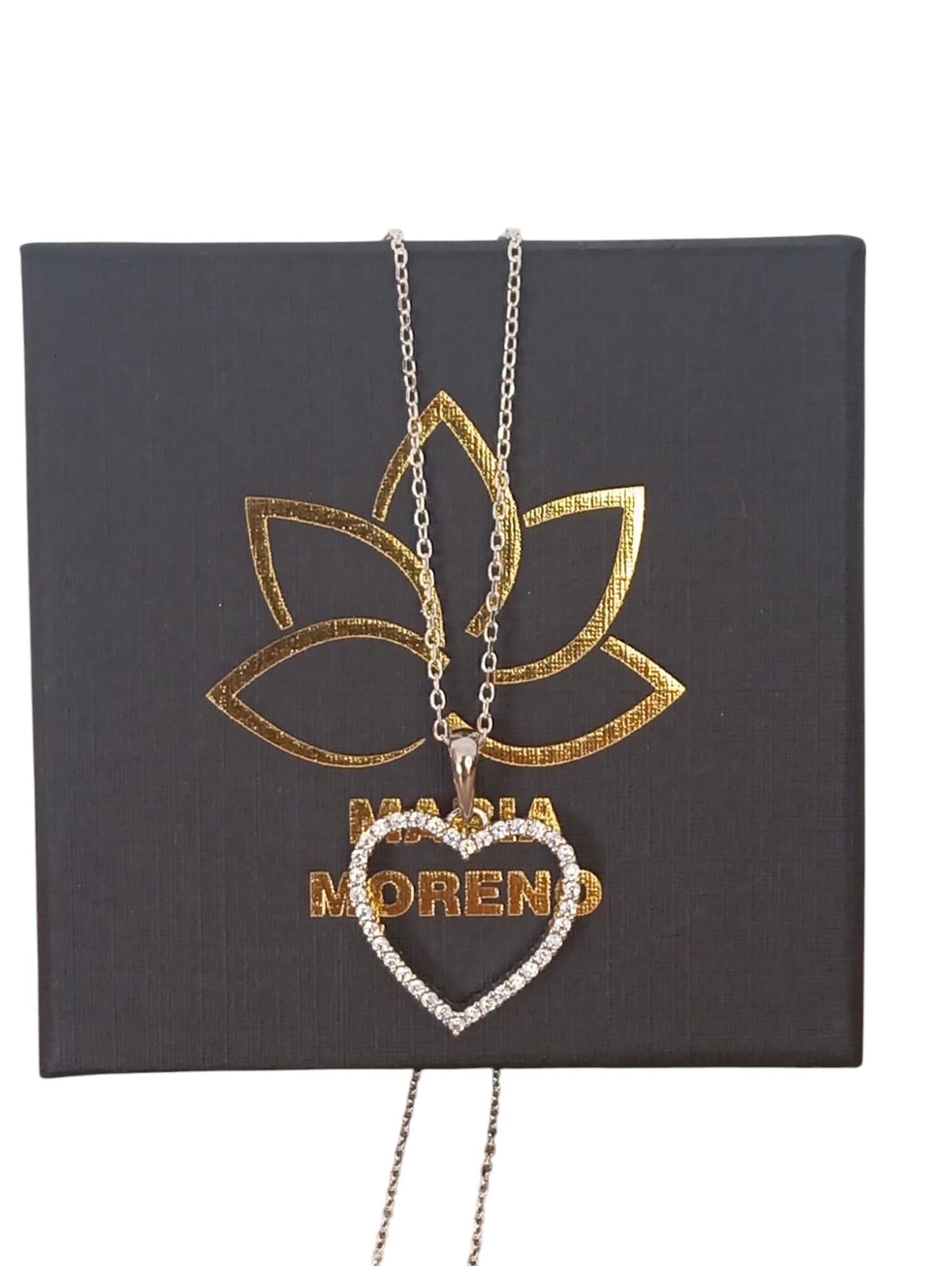 Genérico JOYAS MARIA MORENO Regalo Aniversario Pareja, Regalos para tu Novia Originales, Collar Cumpleaños Mujer, Colgante Plata Esposa, Romántico, San Valentín, Bodas, Enamorados, Regalo Navidad mujer