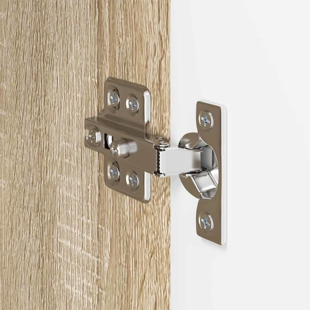 TV-Wandschrank, Holz, Sonoma-Eiche, 59,5 x 31 x 60 cm | Drehtüren 90°, Aufbewahrung mit mehreren Fächern, einfach zu installieren, Pflege mit feuchtem Tuch