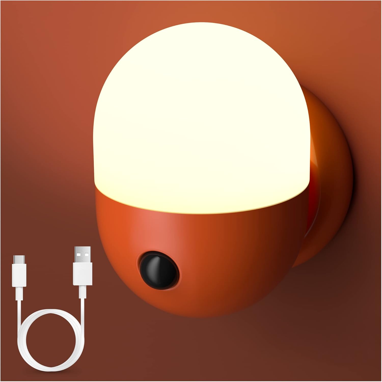 Night Light, Motion Sensor Night Light for Kids, USB Rechargeable Cute Nursery Lamp for Room Decor, Portable LED Baby Night Light for Bedroom, Wall, Cabinet, Closet, Stairs