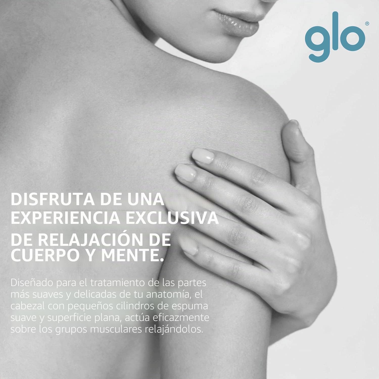Glo Cabezal Soft-Massage para el Masajeador Glo910+ | Cabezal Suave de Esponja | Esponja Exfoliante para Masaje Corporal | Masaje Suave para Zonas Delicadas y Piel Sensible