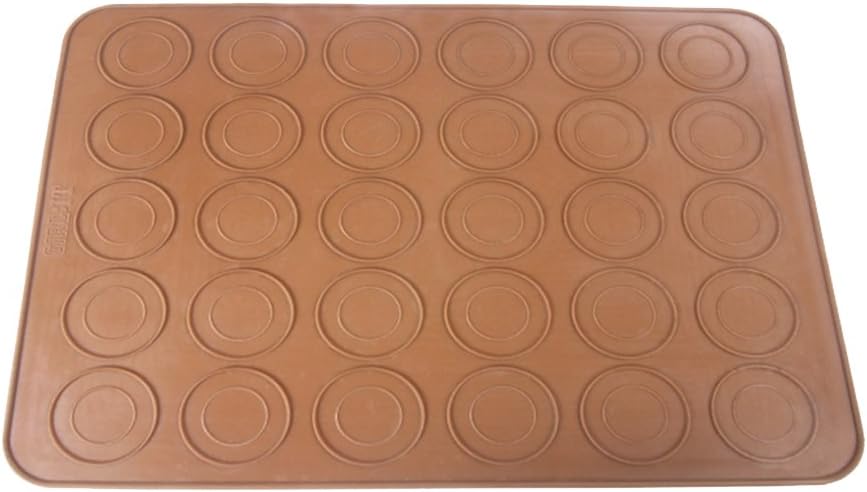 CosyDeal Durable Silicone Macarons Cake Mold Tray, 30-Cavity Kitchen DIY Baking Mat Tool