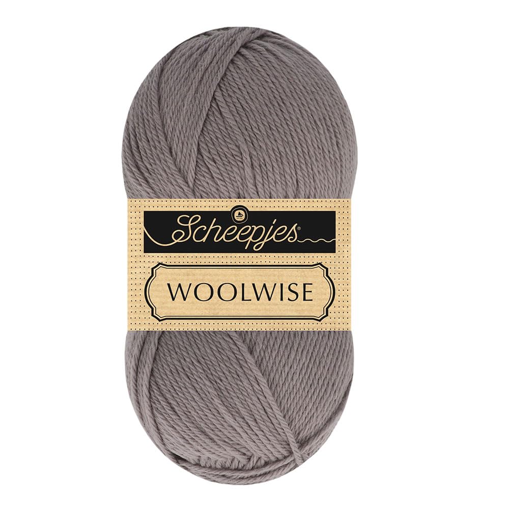 Scheepjes Woolwise 100g Slate Grey Yarn for Knitting and Crochet, 1x100g