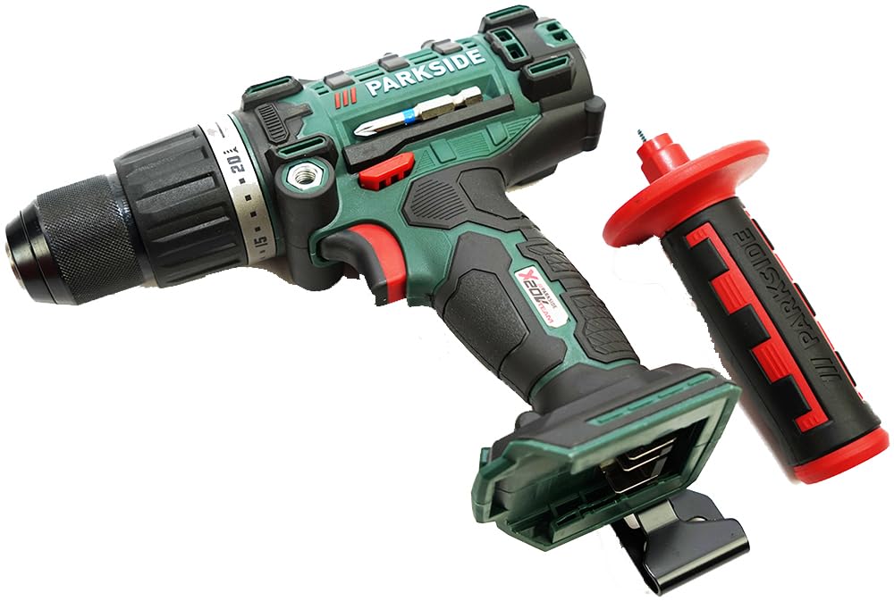 HEADNMORE® Bundle Parkside PSBSA 20 - Taladro atornillador inalámbrico (20 V, incluye llavero HEADNMORE® 1 batería de 4 Ah)