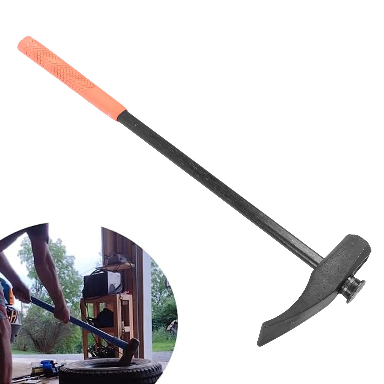 Cuña Destalonadora de Neumáticos, Martillo de Pico de Pato con Largo de 32 Pulgadas para Destalonar Eficientemente, Herramienta para Cambiar Neumáticos con Agarre Ergonómico y Construcción