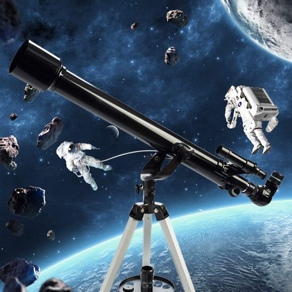 Telescopios Telescopio para niños y Principiantes, Apertura Clara de 60 mm, Distancia Focal de 700 mm, telescopio Infantil para exploración Lunar, observación de Aves, astronómico, Profesional
