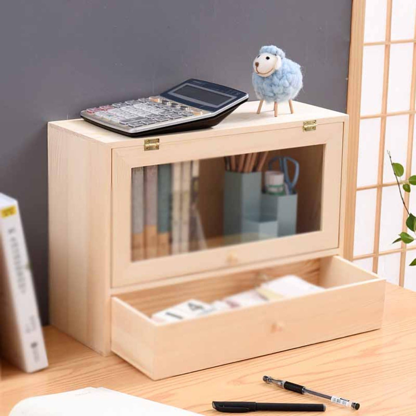 即日発送】卓上チェスト 木製 天然木 無垢