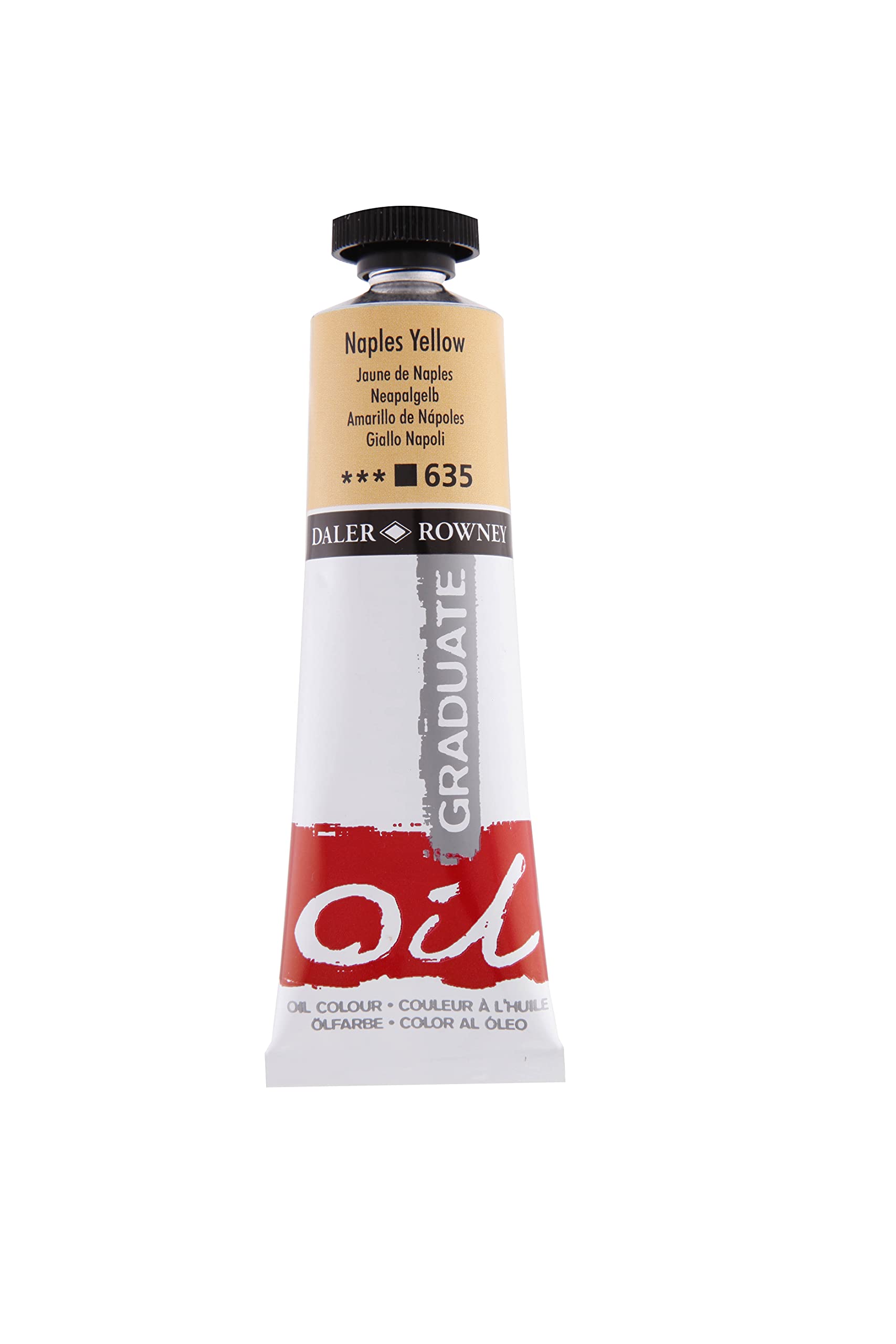 Daler-Rowney Graduate Oil Paint, Aluminium Tube, 1.28oz - 38 ml, Naples Yellow