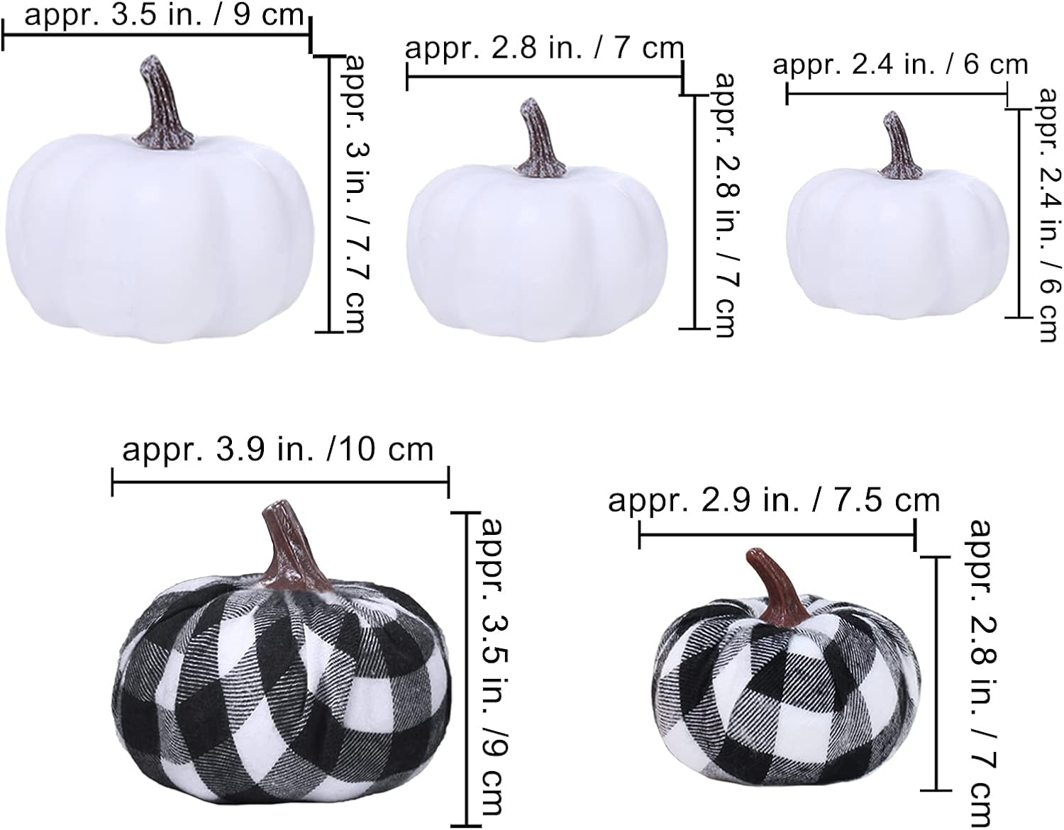 Artificial White Pumpkins and Burlap Pumpkins Assorted Faux Harvest Pumpkins for Fall Wedding Thanksgiving Halloween Seasonal Holiday Tabletop Decoration Centerpiece 14 Pcs