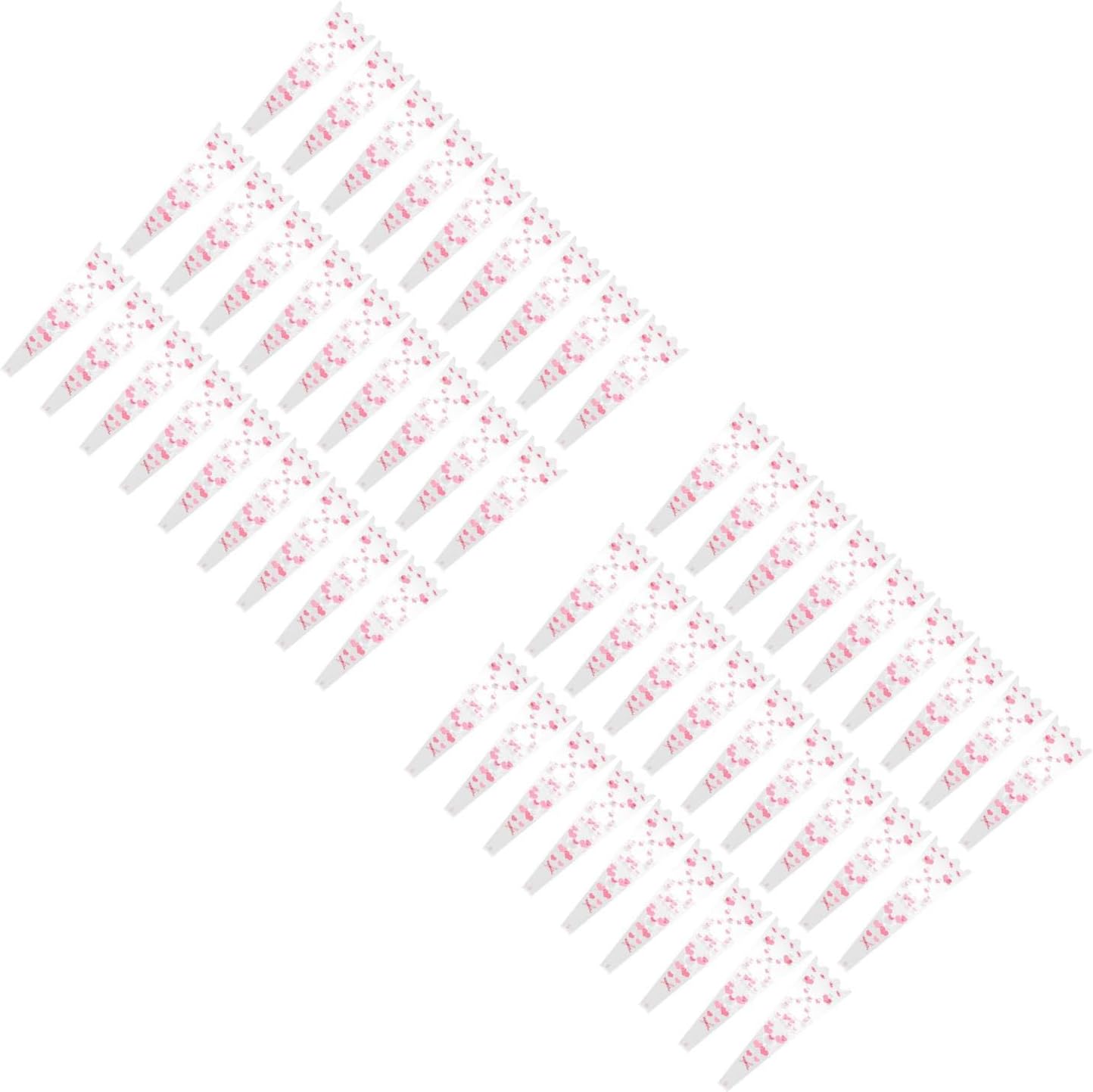 LUOZZY 800 Pcs Heart Floral Sleeves Transparent Flower Bouquet Bags for Single Rose Packaging Valentine's Day Wedding Birthday Florist Supplies