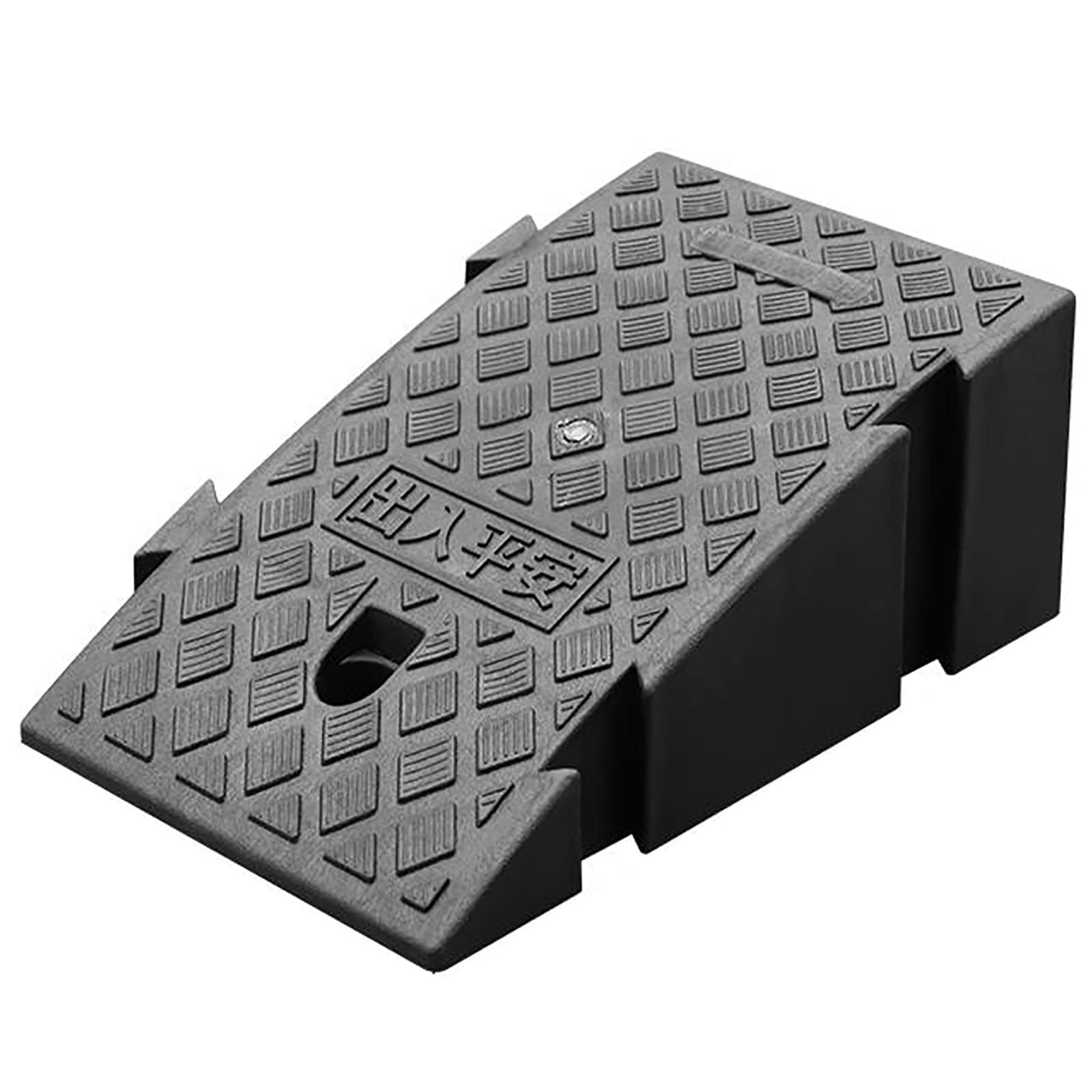 Cxlly Svart Curb Ramp,Lightweight Kerb Ramps, Threshold Ramp Portable 16Cm/6.2" - 19Cm/7.4" High Driveway Curb Ramps, Driveway Ramp Plastic Wheelchair Ramp For Driveway (Color : Size : H:19cm/7.5")