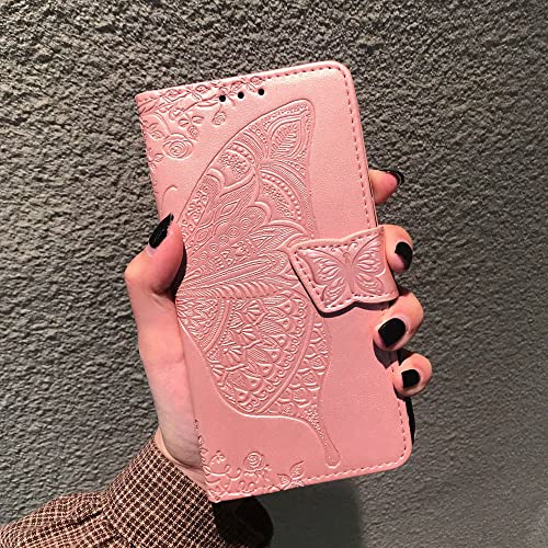Krhgeik IPHONE 13 PRO Case Wallet For Women,Flip Folio Cover With Butterfly Embossed Pu Leather Credit Card Holder Slots Magnetic Wrist Strap Phone Case thumb #6