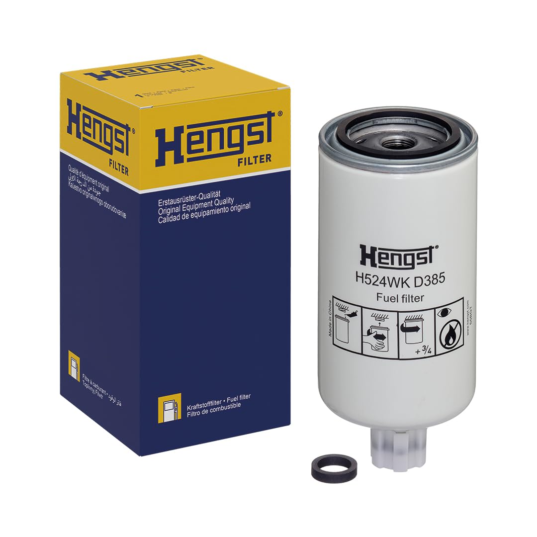 HENGST - Filtr paliwa H524WK D385 - wysokiej jakości filtr przykręcany do paliwa do samochodów osobowych - usuwa kurz i brud z silników benzynowych lub diesla - chroni układ wtryskowy