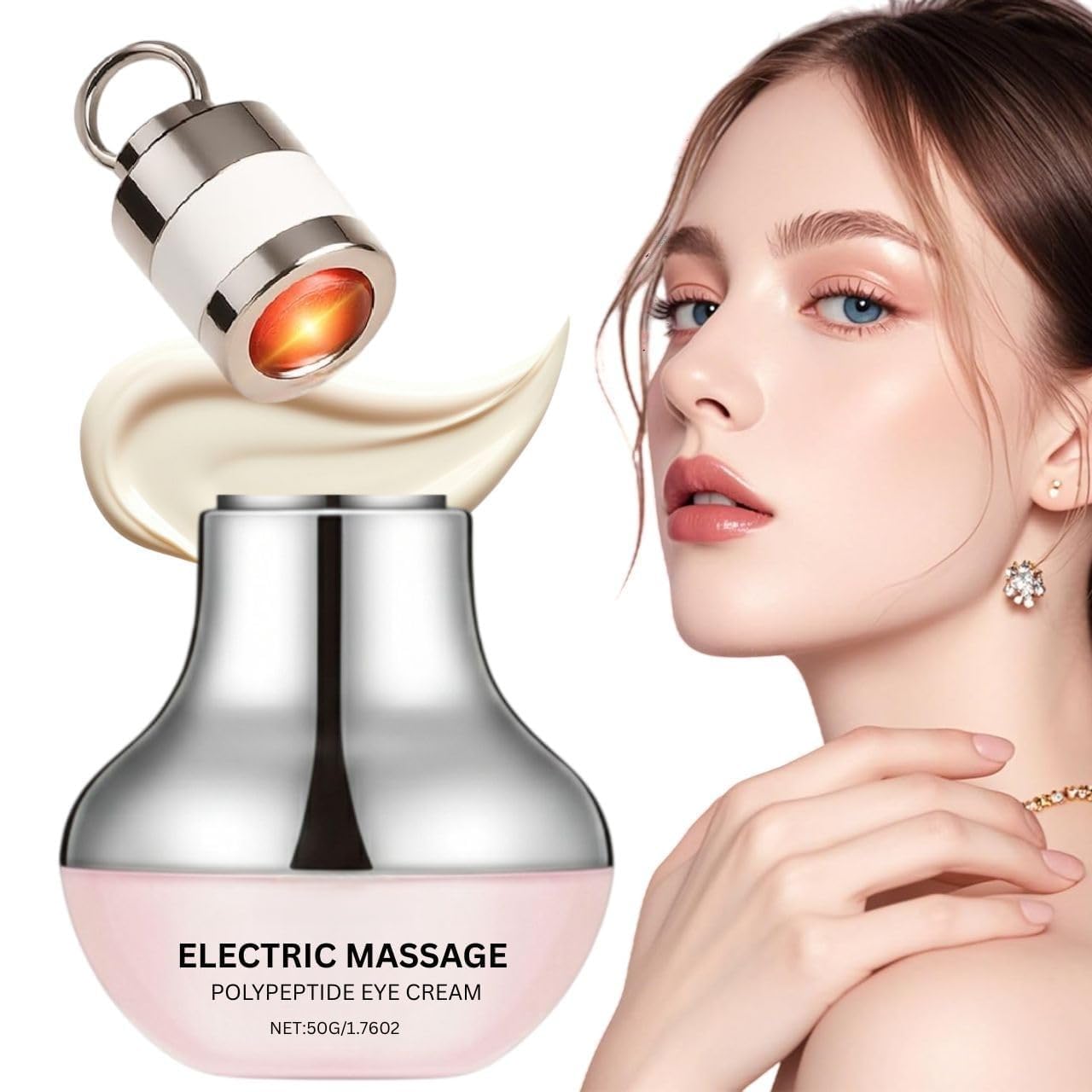 Electric Eye Massage Cream, Eye Massage Device, Anti-Wrinkle Anti-Aging Face Massager, Facial Massager, Daily Use for Tired Mature Skin-image-40