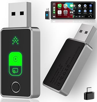 2026 Wireless CarPlay Adapter for iPhone & Android Auto 2-in-1 Dongle