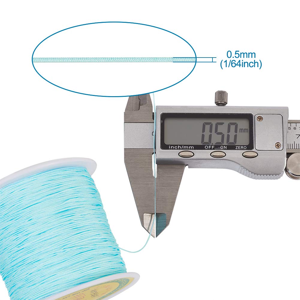 Craftdady – Cordoncino Nylon Per Perline E Macramè 0,5 Mm – 137 Mt – Turchese Chiaro Per Gioielli Fai Da Te
