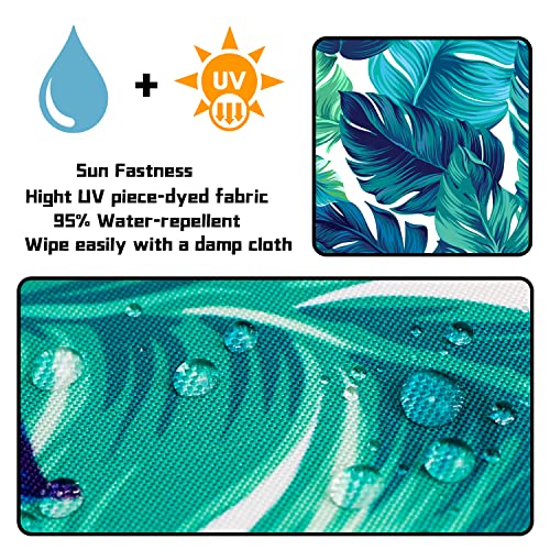 Patio Cushion Covers Replacement 2 Pack Waterproof Outdoor Cushion Slipcovers Deep Seat Patio Chair Cushions With Zipper And Tie Patio Garden Chair Sofa Wicker (25X25X4 In (2 Pack), Tropical Leaf) #TOP1