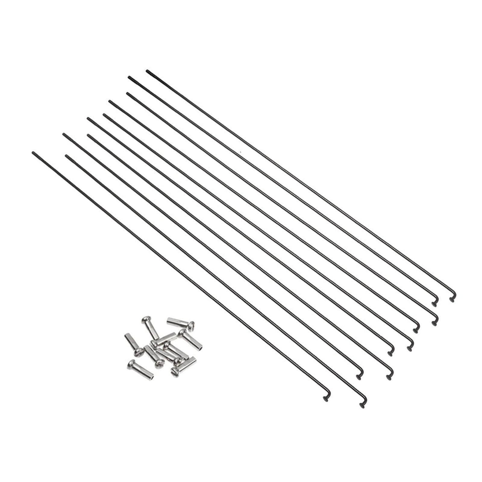 10 pezzi 14G per raggi di bicicletta con nippli in acciaio inox ad alta resistenza per mountain bike bici da strada all'aperto sostituzione 273-305 mm (240 mm)