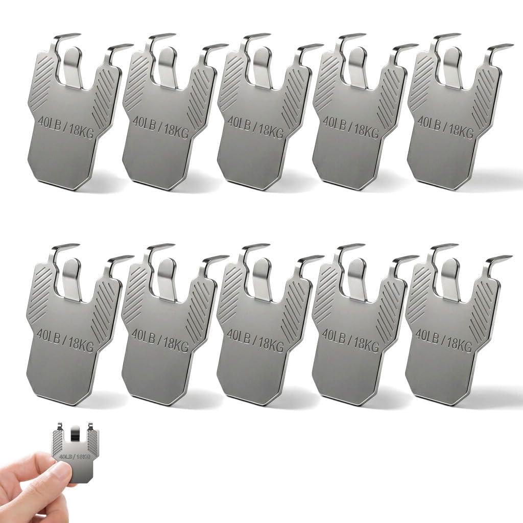 HASTHIP® Drywall Picture Hangers Claw 40 lb Hooks for Frames-image-45