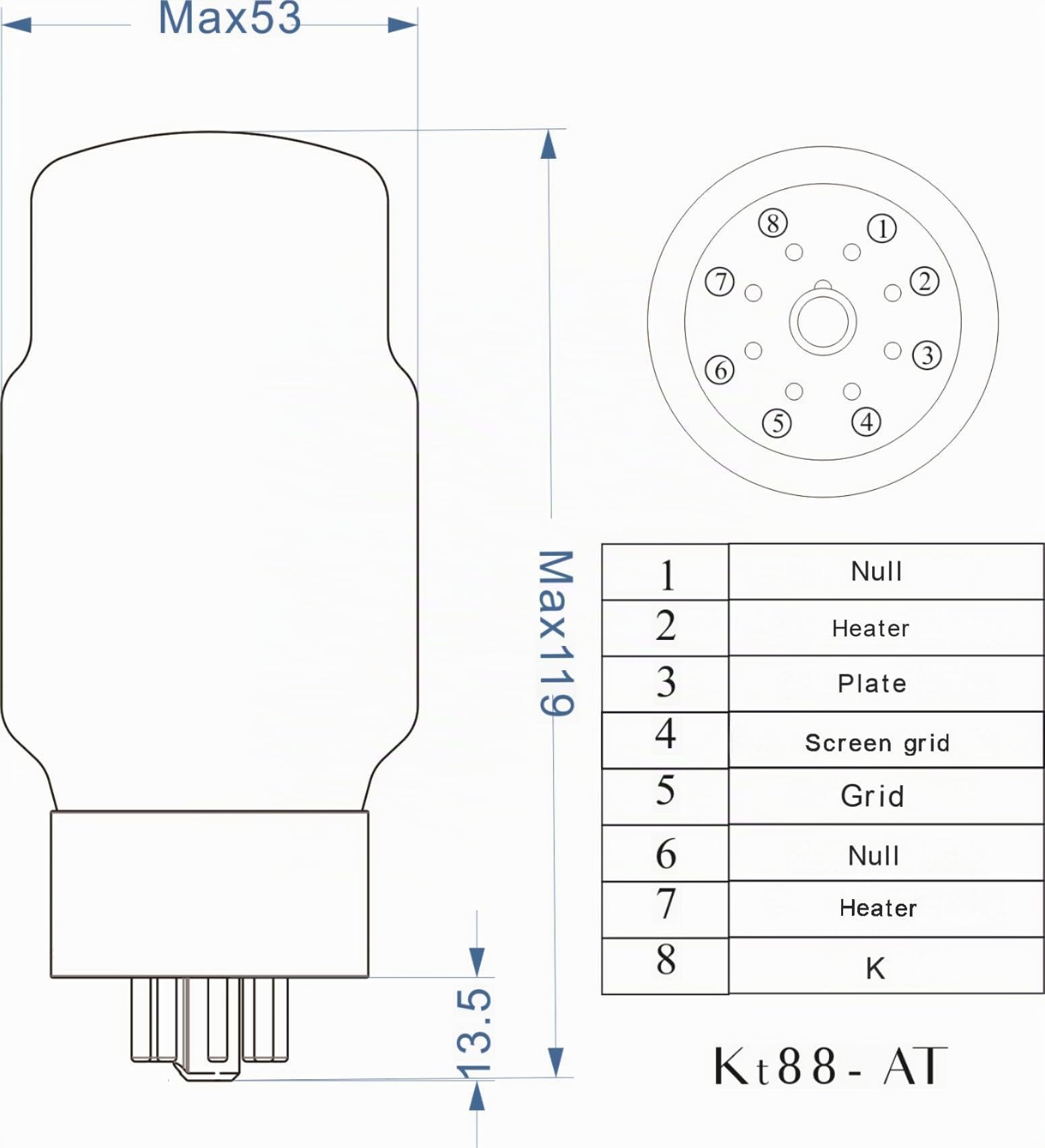 PSVANE Horizon Serie KT88-AT Vakuumröhrenverstärker Gematchtes Paar (2er-PACK)