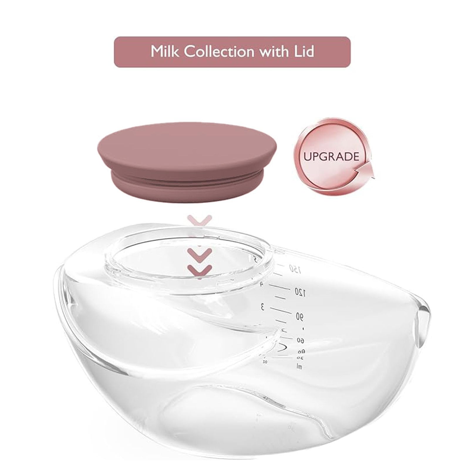 4 Stück Muttermilch-Auffangbecher für tragbare Milchpumpe M9, Milchauffangbecher, Stillzubehör, 150 ml