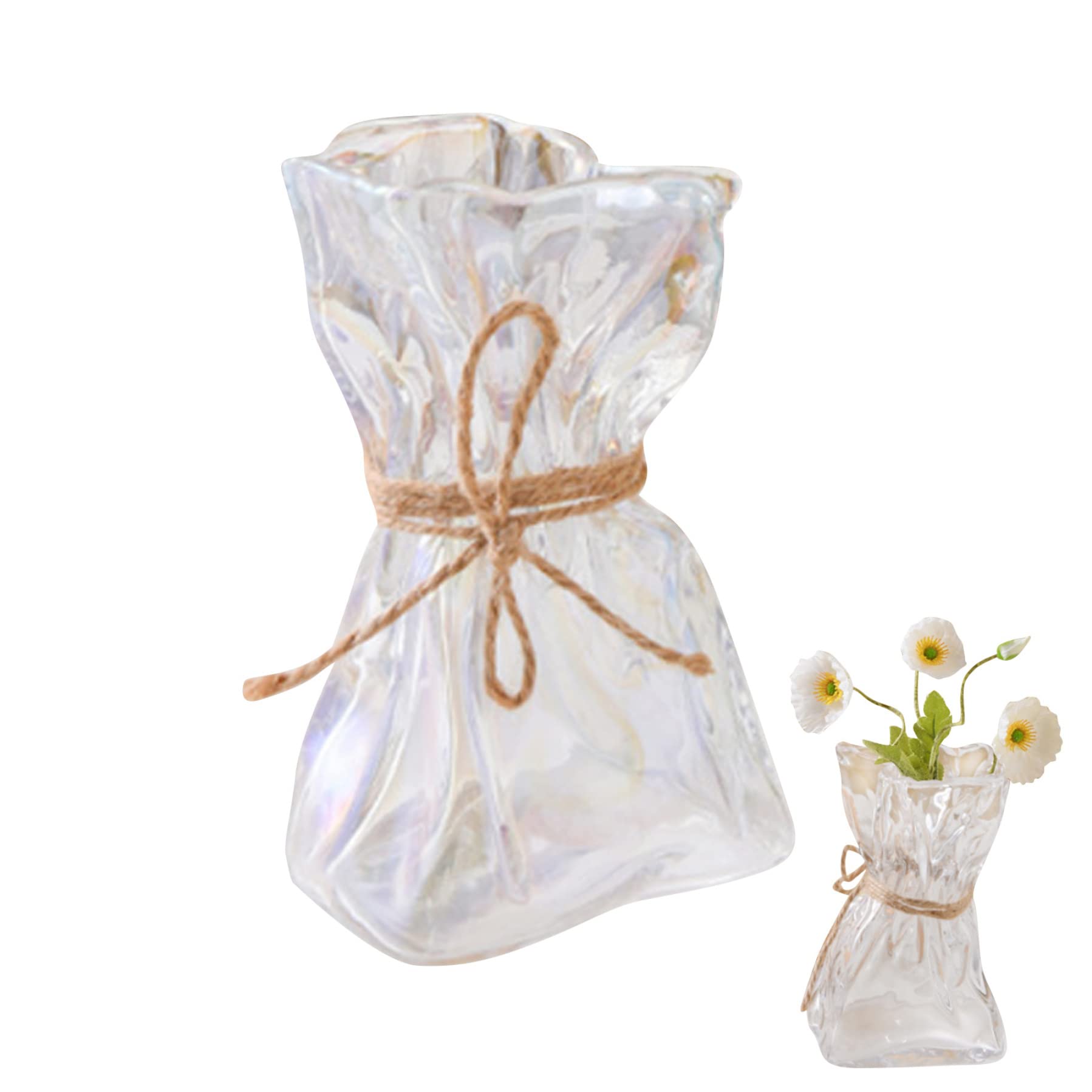 Vase à fleurs en verre moderne pour centre de table élégant