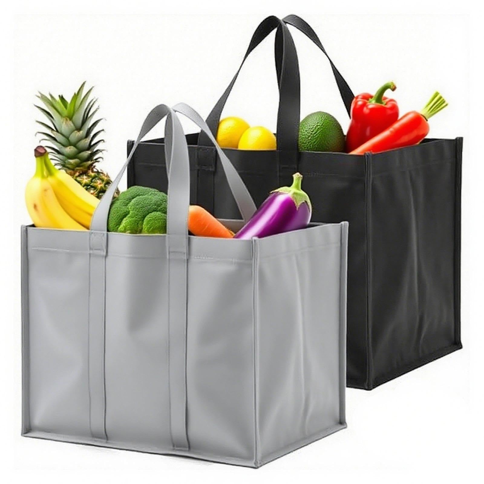 sacs isothermes petits avec poignées, 2 pièces sac de courses pliable sac recyclé sac