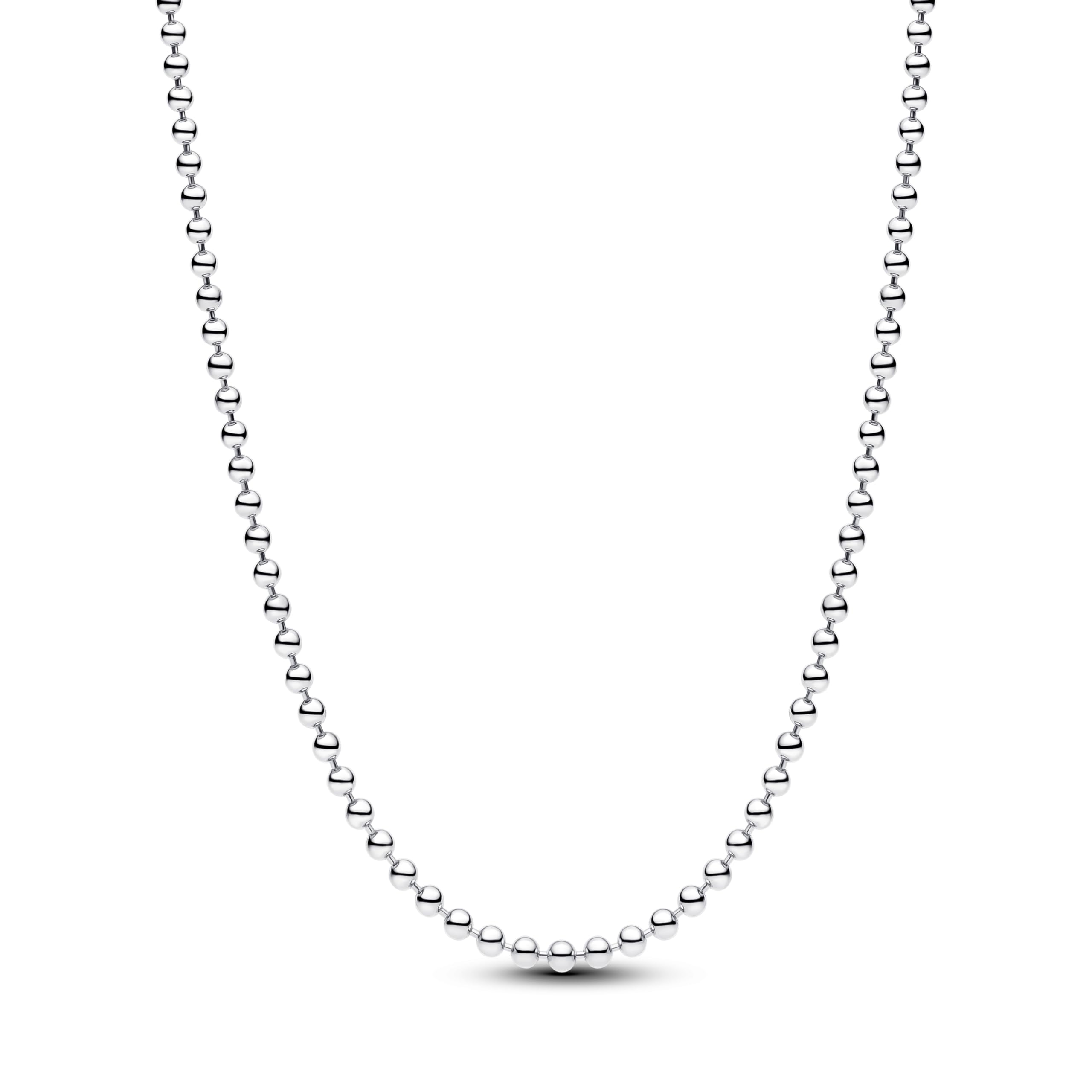 Pandora Kugelkette Halskette Silber 50 cm – Silberschmuck, Karabinerverschluss, ohne Anhänger