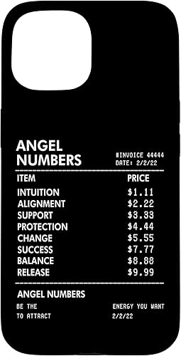 Miniatura 10 de iPhone 14 Pro Max Angel Numbers Recibo 111 222 333 444 Estuche de numerología espiritual
