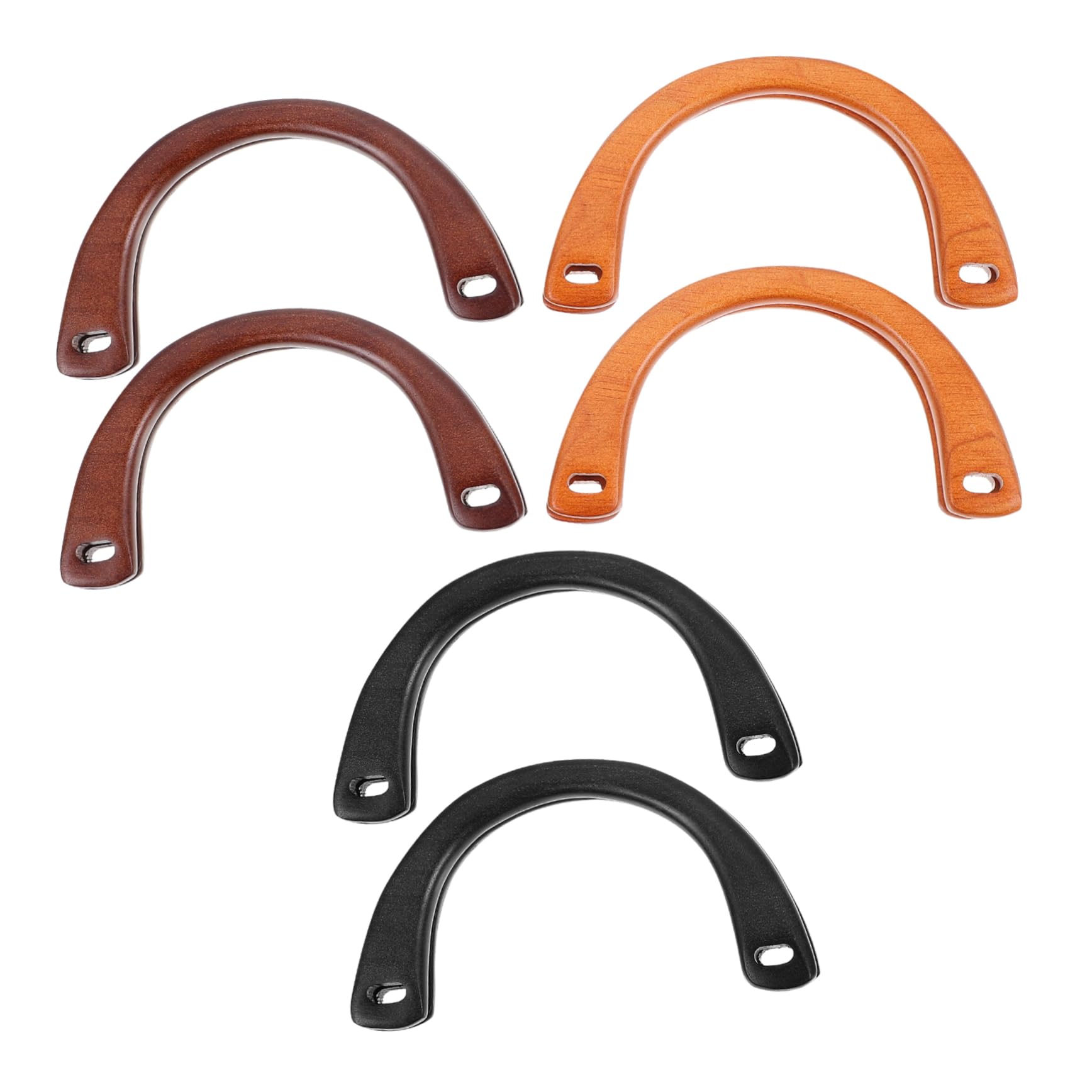 Asa de Madera para Bolso 15x8 Cm u Semicírculo 6 Piezas