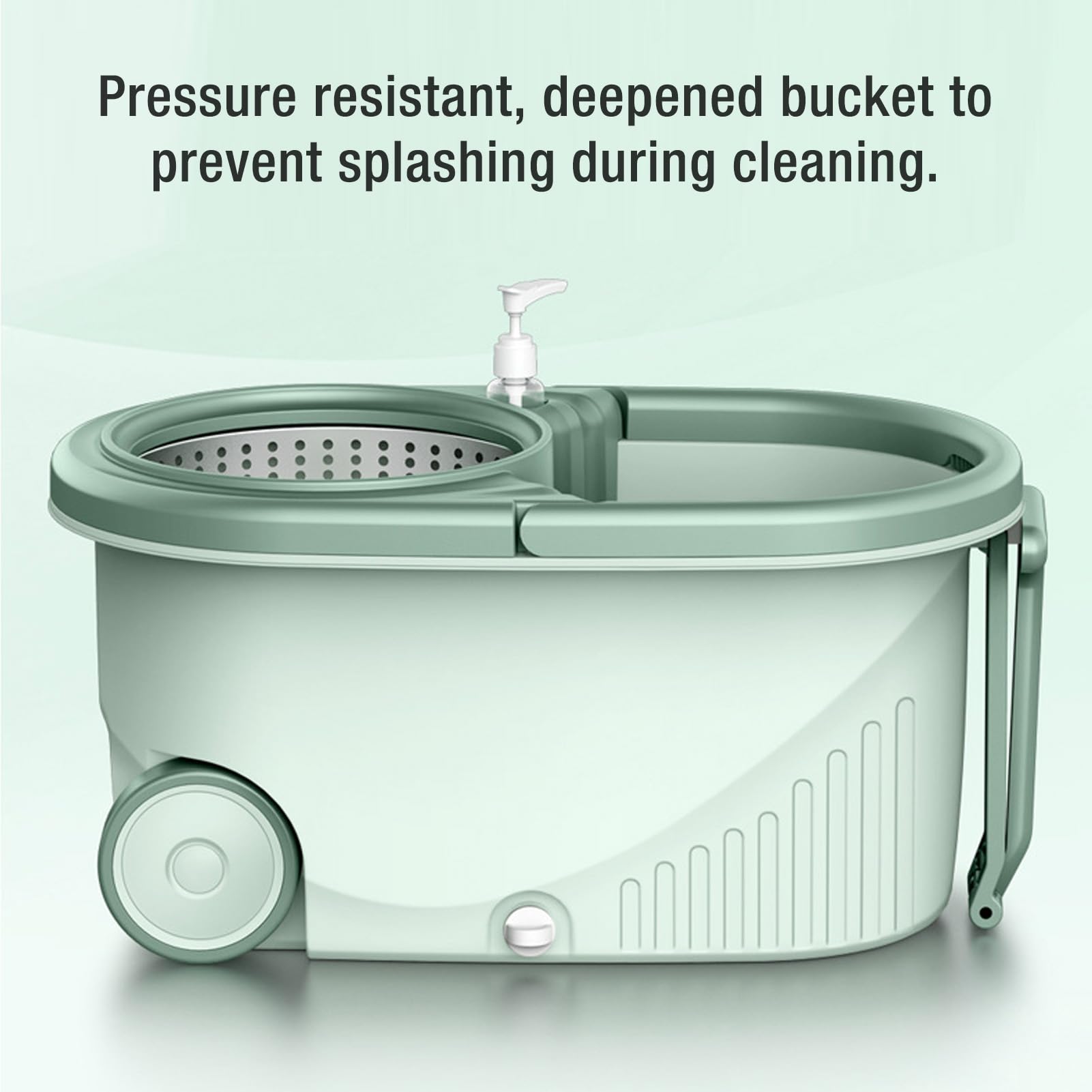 Kit de Limpieza de Suelo con Cubo de Fregona Giratoria 360º para Esquinas y Debajo Muebles, Lavable y Reutilizable, Sin Agacharse ni Mojarse las Manos para Hogar, Oficina, Cocina